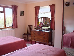 A downstairs bedroom